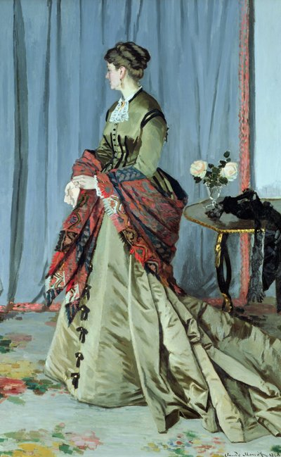 Portret van Madame Louis Joachim Gaudibert, 1868 door Claude Monet